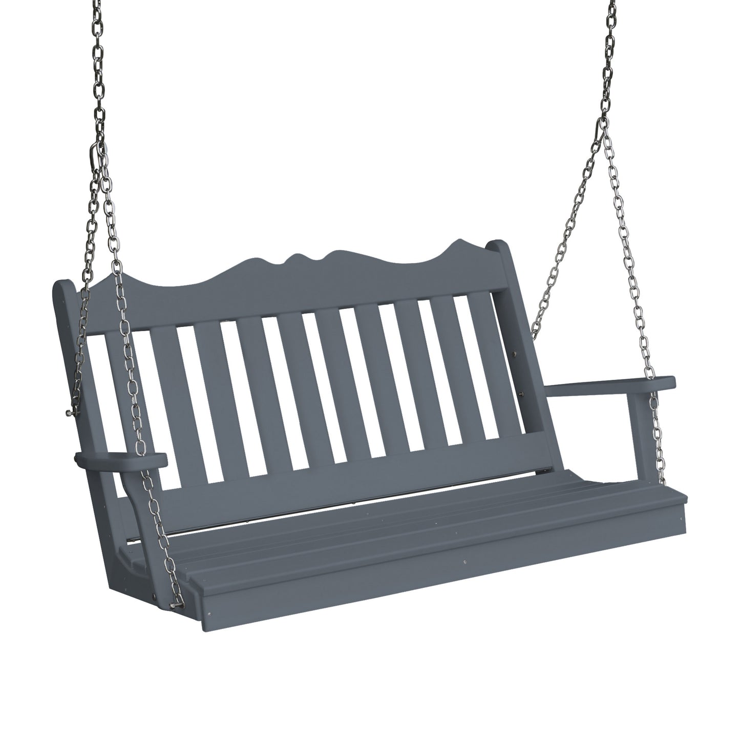 Bryton Park Poly Furniture  Royal English Recycled Plastic 4ft Porch Swing - LEAD TIME TO SHIP 10 BUSINESS DAYS