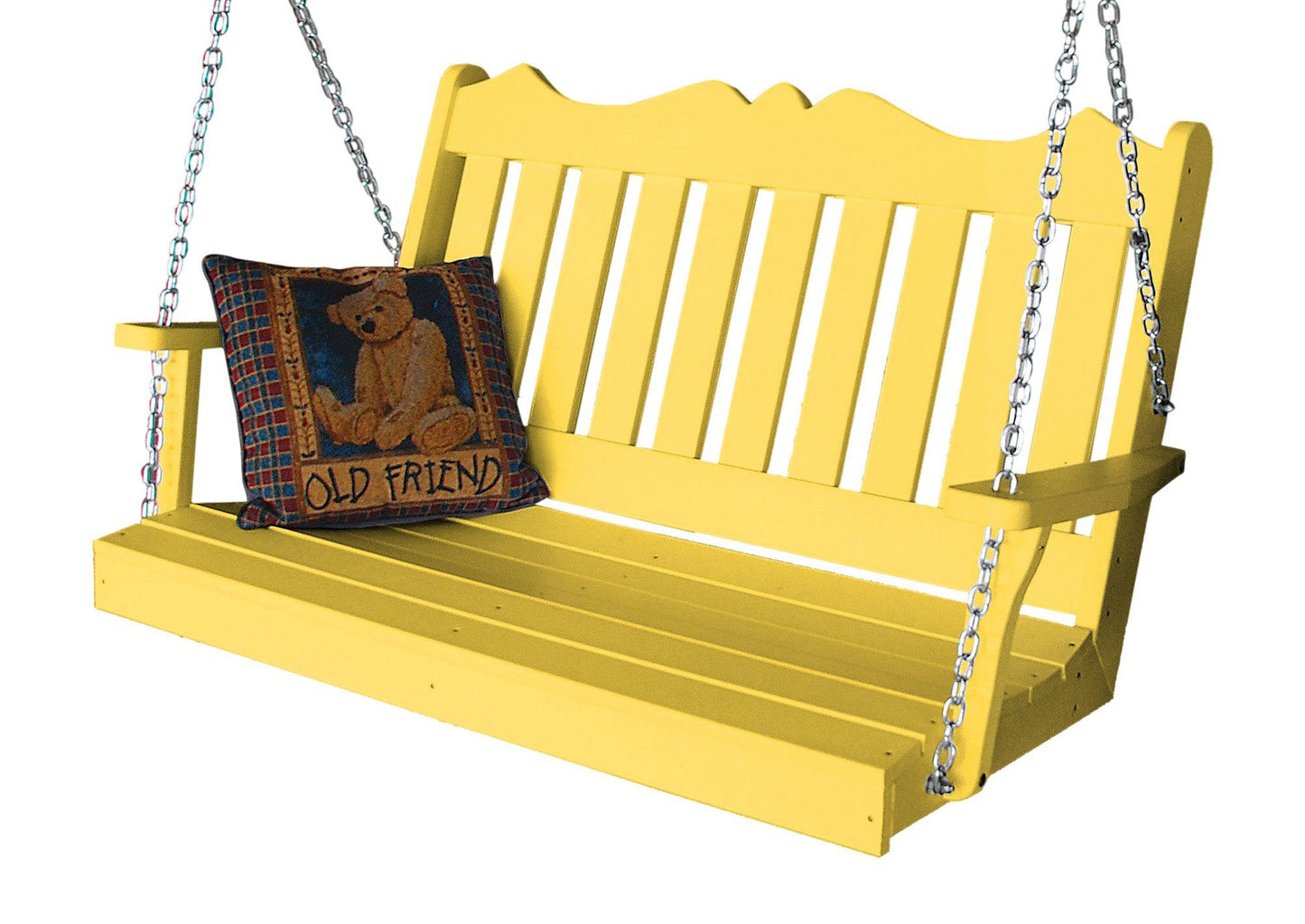 Bryton Park Poly Furniture  Royal English Recycled Plastic 4ft Porch Swing - LEAD TIME TO SHIP 10 BUSINESS DAYS