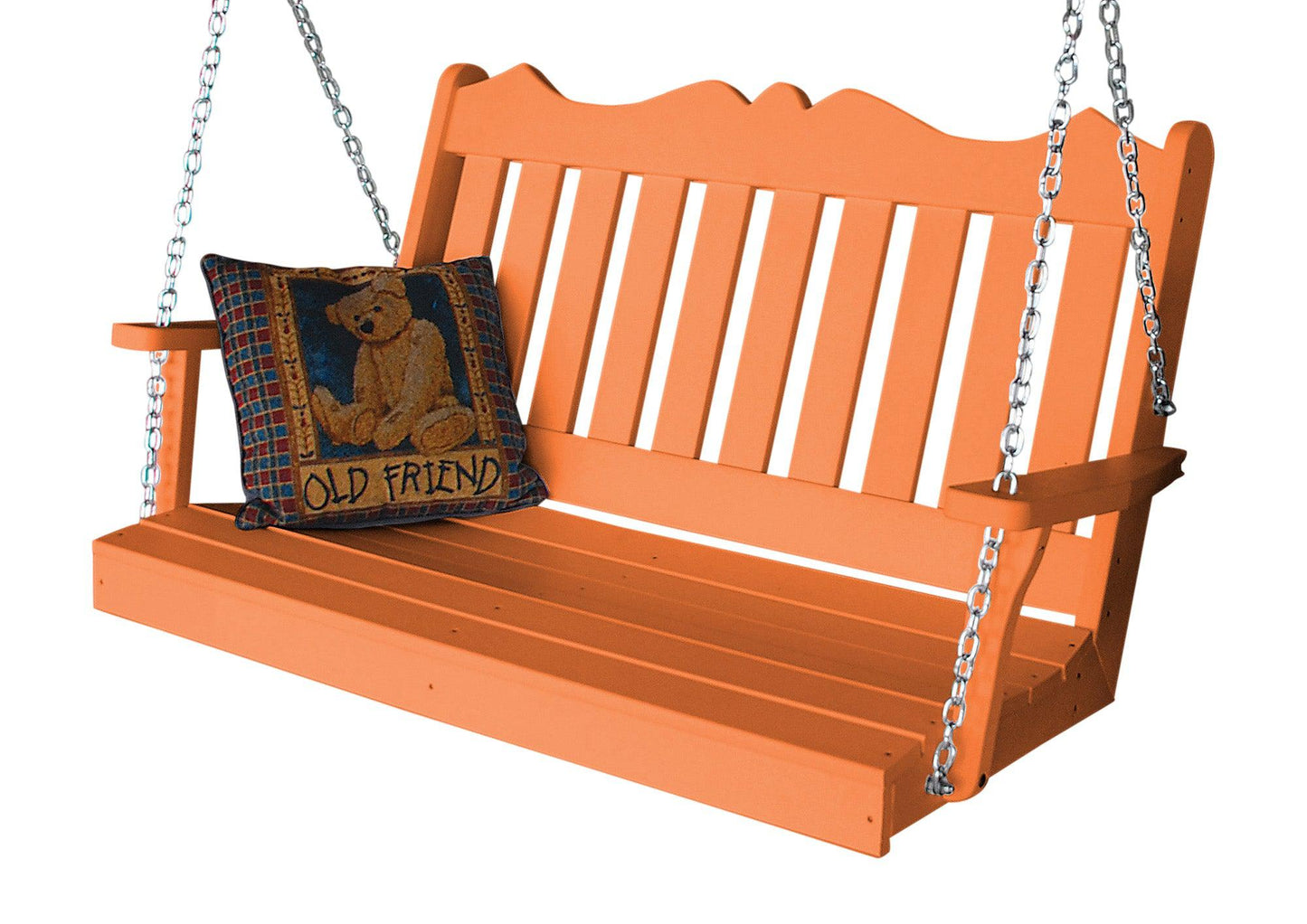 Bryton Park Poly Furniture  Royal English Recycled Plastic 4ft Porch Swing - LEAD TIME TO SHIP 10 BUSINESS DAYS