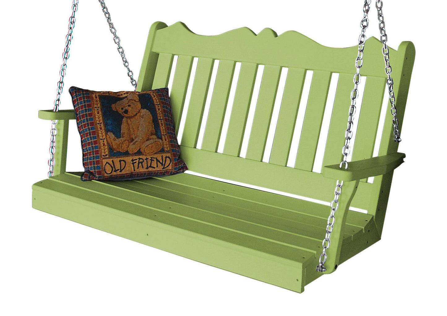 Bryton Park Poly Furniture  Royal English Recycled Plastic 4ft Porch Swing - LEAD TIME TO SHIP 10 BUSINESS DAYS