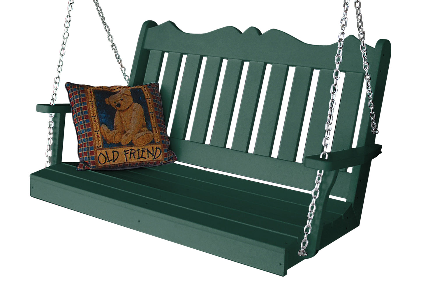 Bryton Park Poly Furniture  Royal English Recycled Plastic 4ft Porch Swing - LEAD TIME TO SHIP 10 BUSINESS DAYS