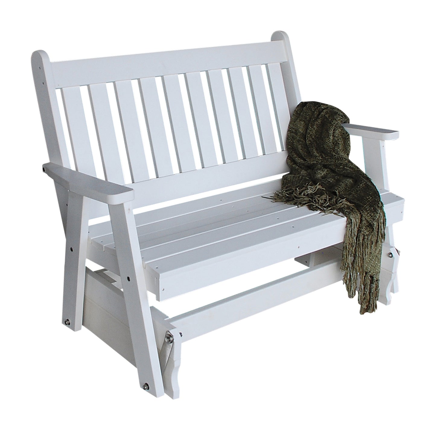 Bryton Park Poly Furniture Traditional English Recycled Plastic 5ft Glider Chair - LEAD TIME TO SHIP 10 BUSINESS DAYS