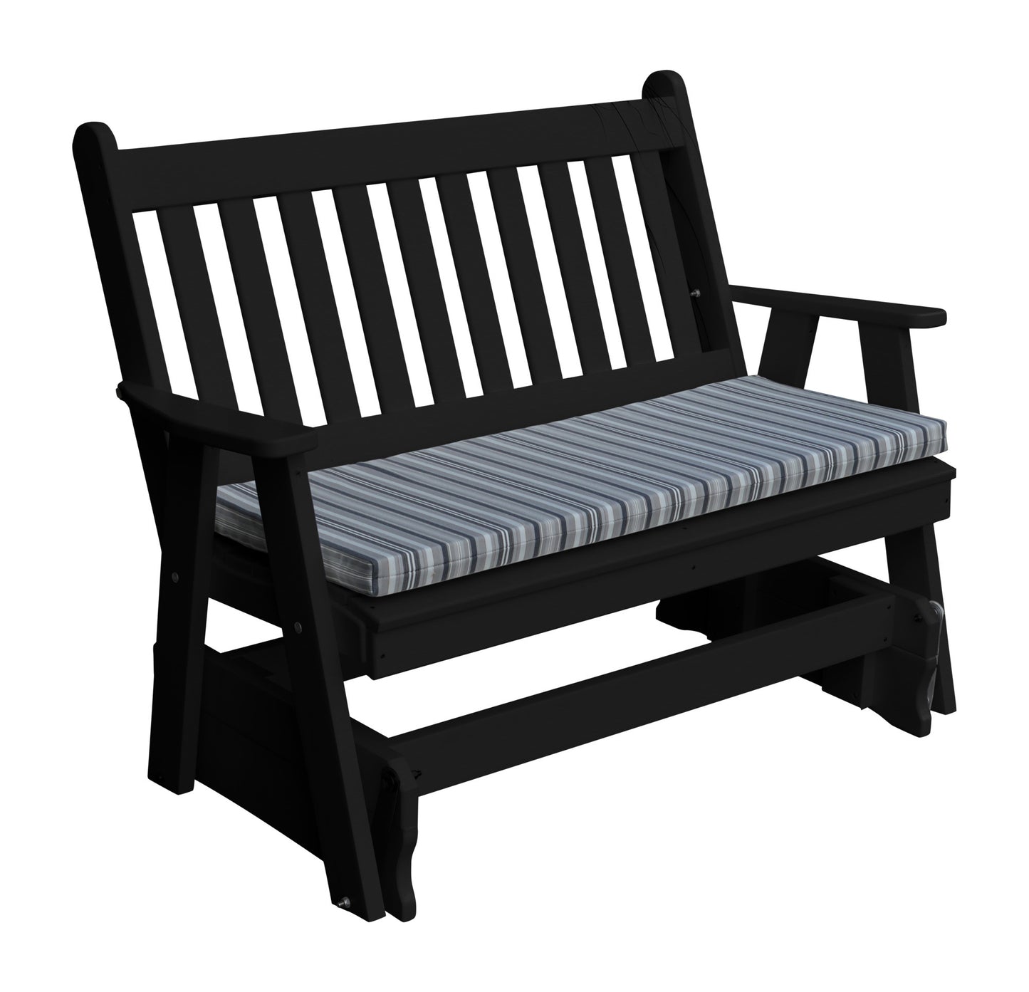 Bryton Park Poly Furniture Traditional English Recycled Plastic 5ft Glider Chair - LEAD TIME TO SHIP 10 BUSINESS DAYS