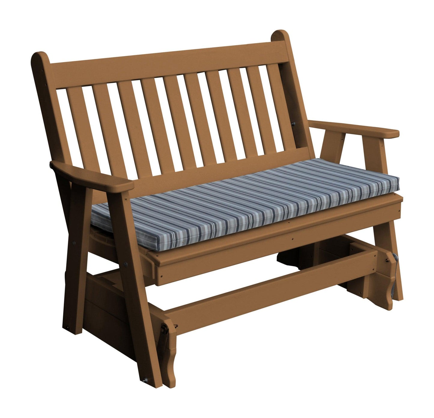 Bryton Park Poly Furniture Traditional English Recycled Plastic 5ft Glider Chair - LEAD TIME TO SHIP 10 BUSINESS DAYS