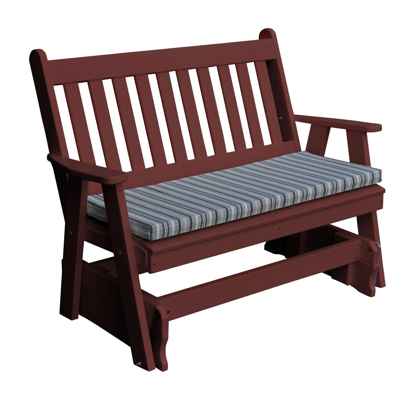 Bryton Park Poly Furniture Traditional English Recycled Plastic 5ft Glider Chair - LEAD TIME TO SHIP 10 BUSINESS DAYS