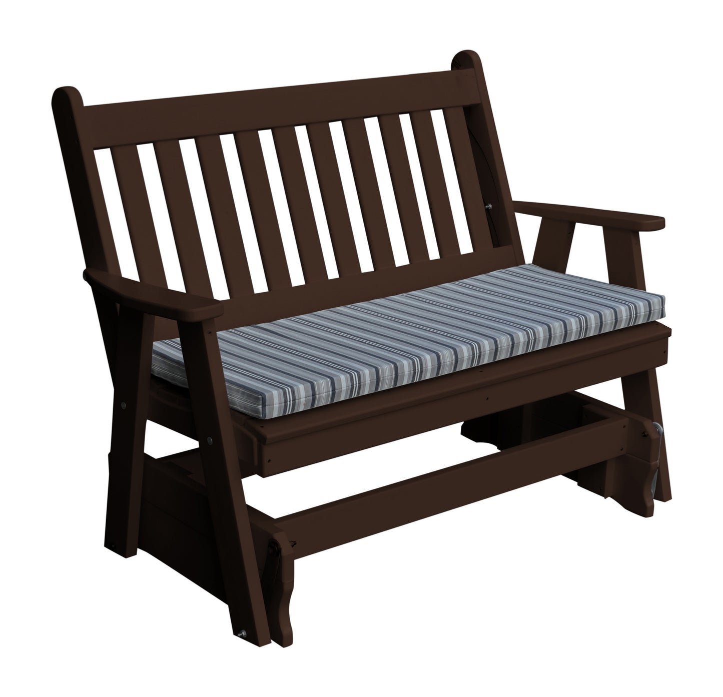 Bryton Park Poly Furniture Traditional English Recycled Plastic 5ft Glider Chair - LEAD TIME TO SHIP 10 BUSINESS DAYS