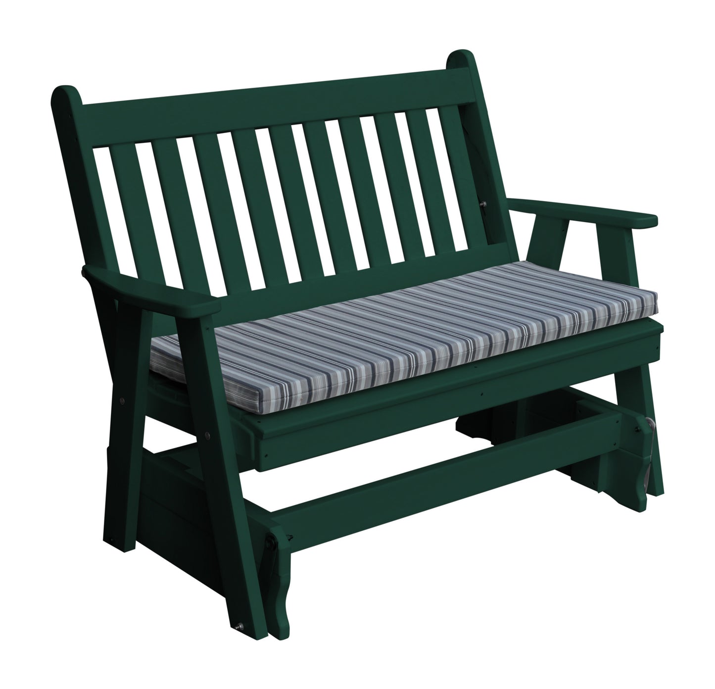 Bryton Park Poly Furniture Traditional English Recycled Plastic 5ft Glider Chair - LEAD TIME TO SHIP 10 BUSINESS DAYS