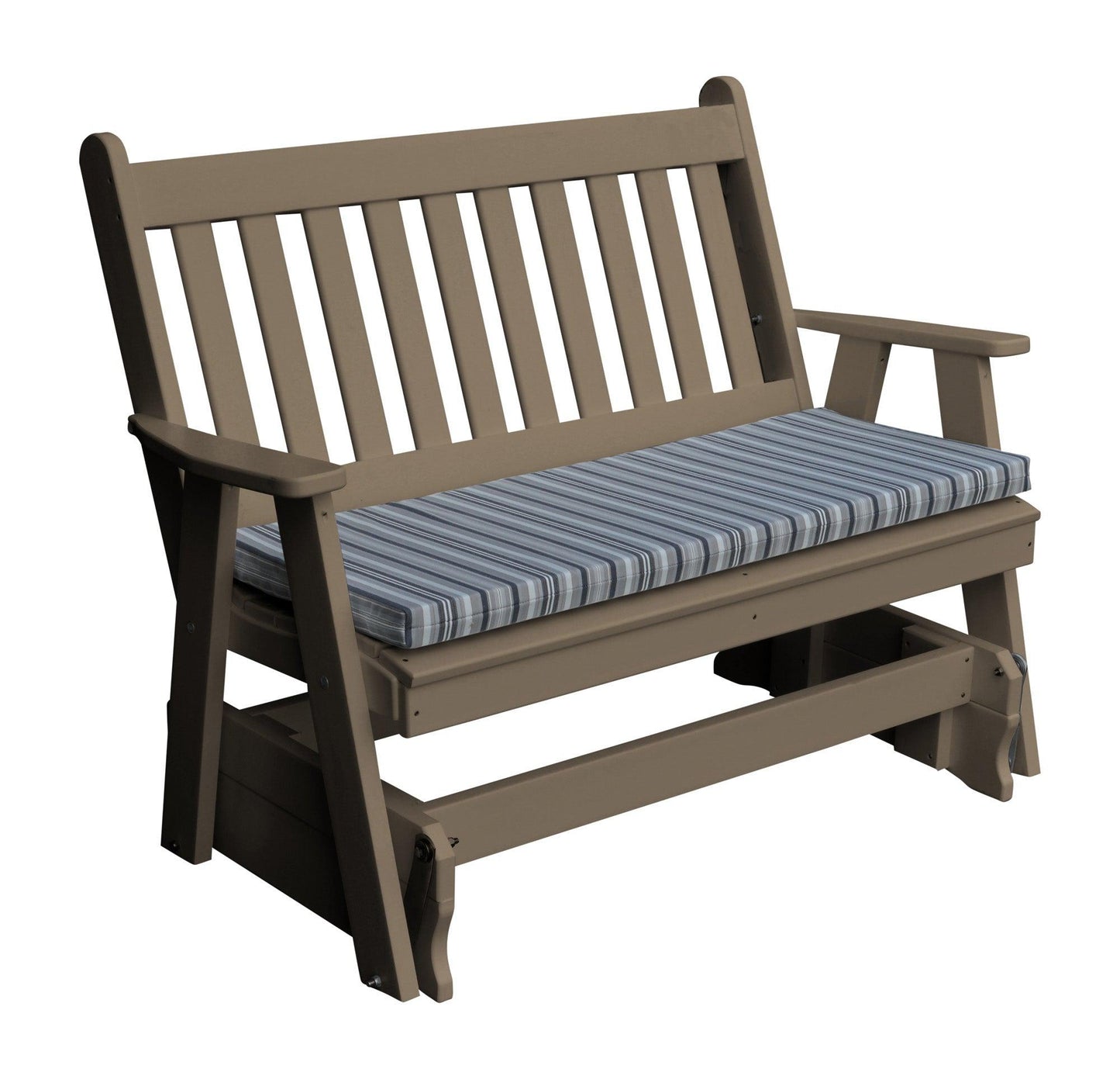 Bryton Park Poly Furniture Traditional English Recycled Plastic 5ft Glider Chair - LEAD TIME TO SHIP 10 BUSINESS DAYS