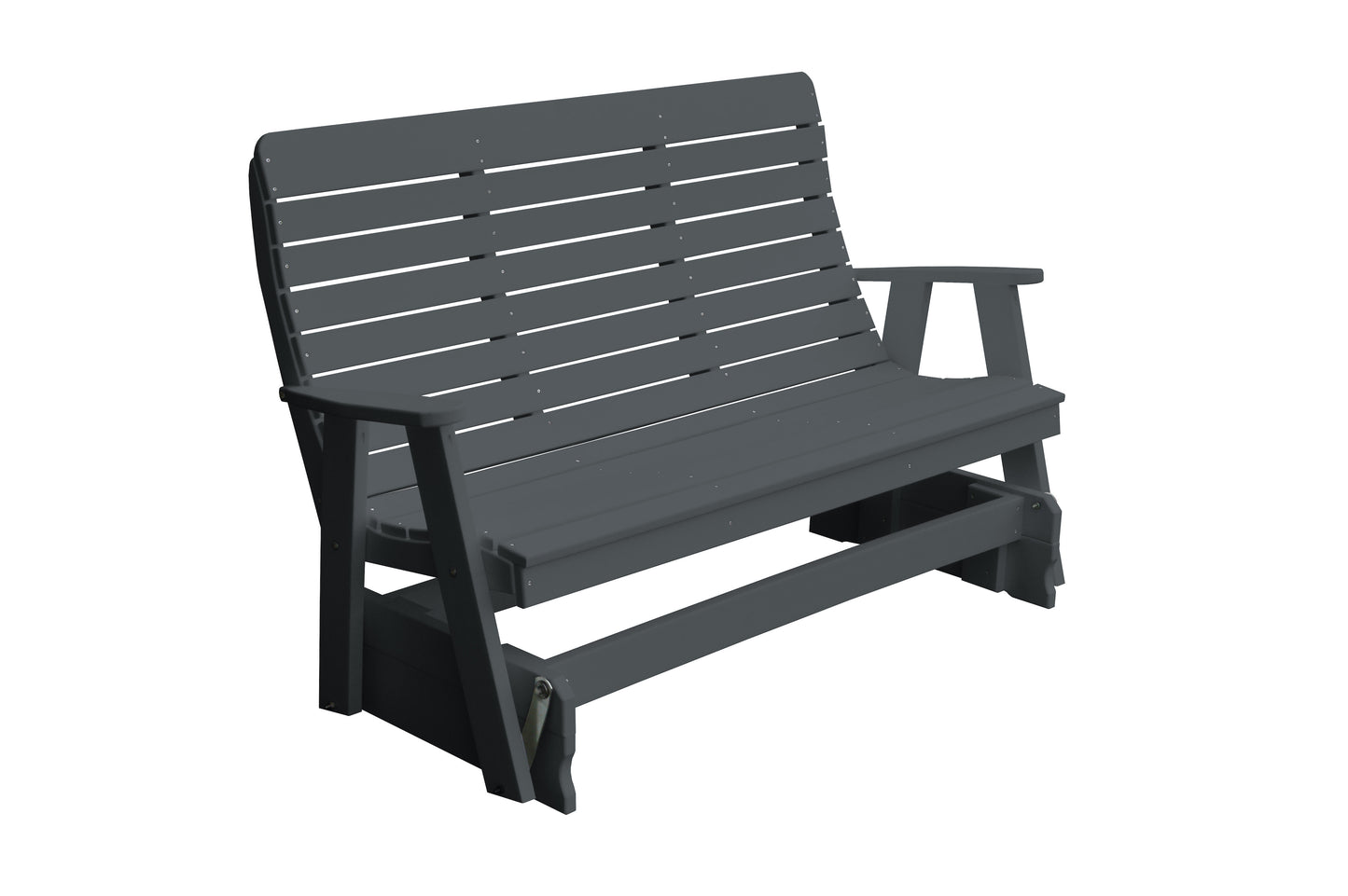 Bryton Park Poly Furniture Recycled Plastic 5' Poly High Back Winston Glider - LEAD TIME TO SHIP 10 BUSINESS DAYS