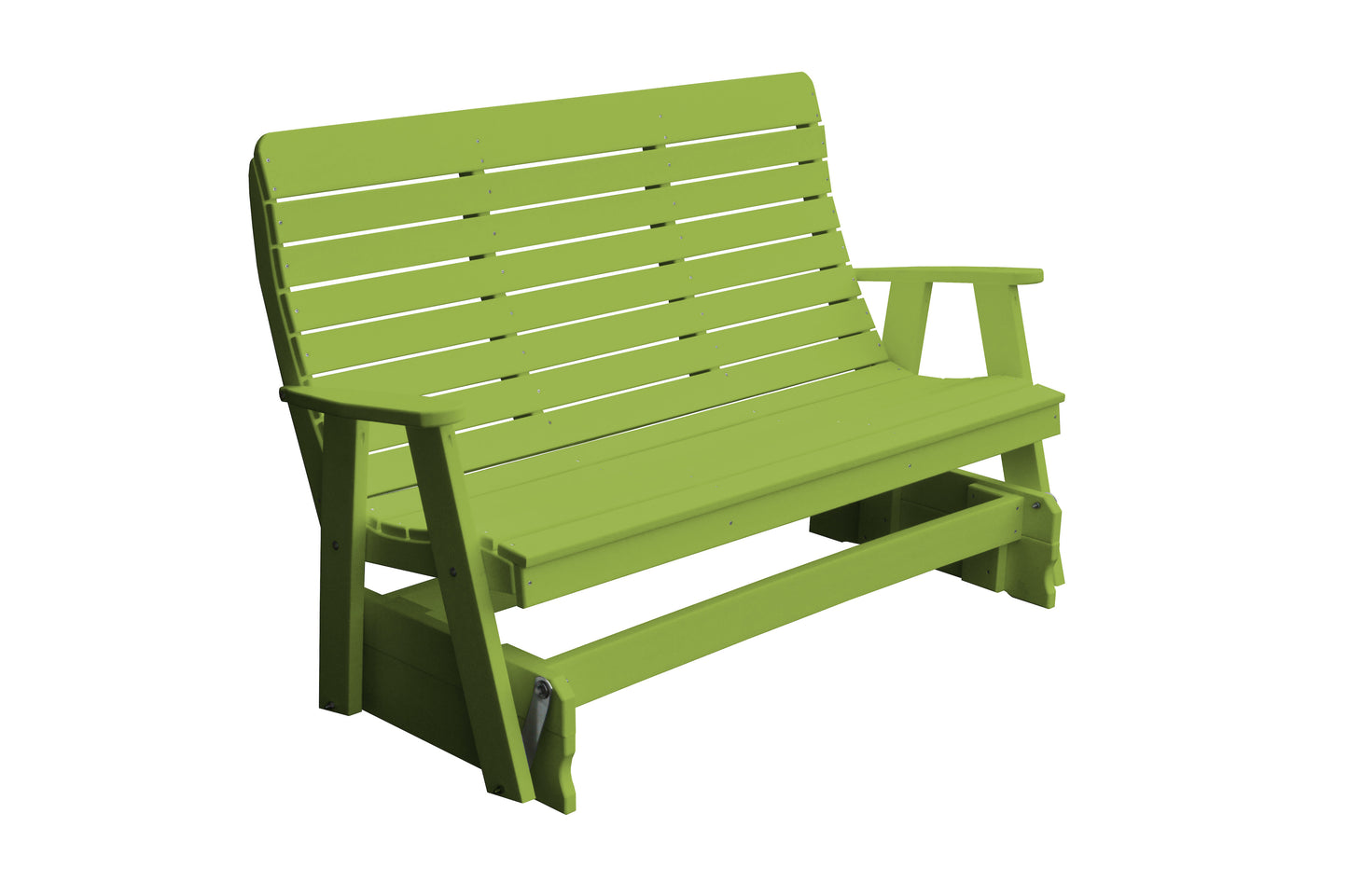 Bryton Park Poly Furniture Recycled Plastic 5' Poly High Back Winston Glider - LEAD TIME TO SHIP 10 BUSINESS DAYS