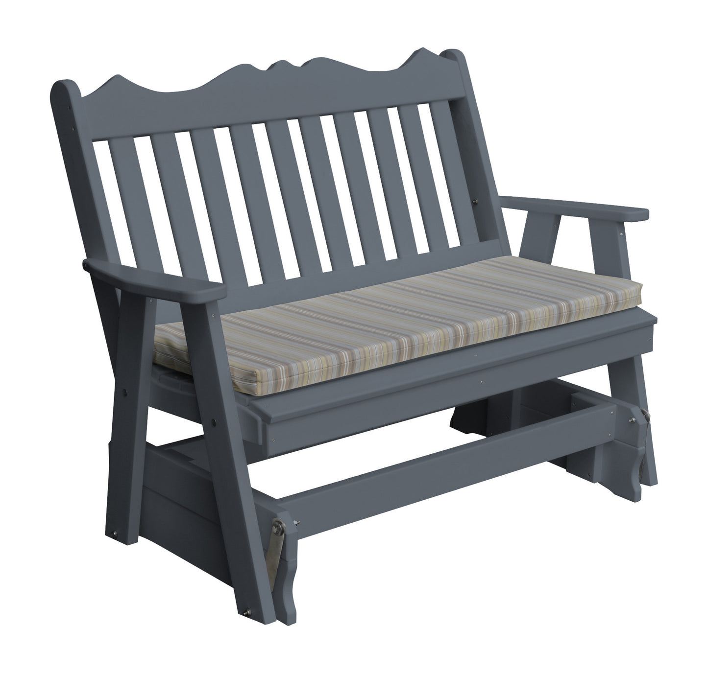 Bryton Park Poly Furniture Royal English Recycled Plastic 4ft Glider Chair - LEAD TIME TO SHIP 10 BUSINESS DAYS