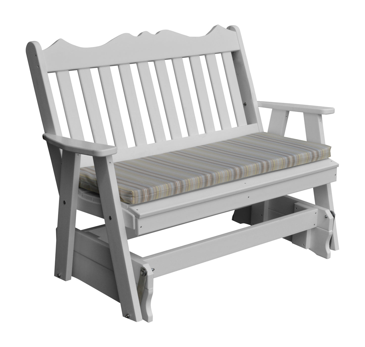 Bryton Park Poly Furniture Royal English Recycled Plastic 4ft Glider Chair - LEAD TIME TO SHIP 10 BUSINESS DAYS
