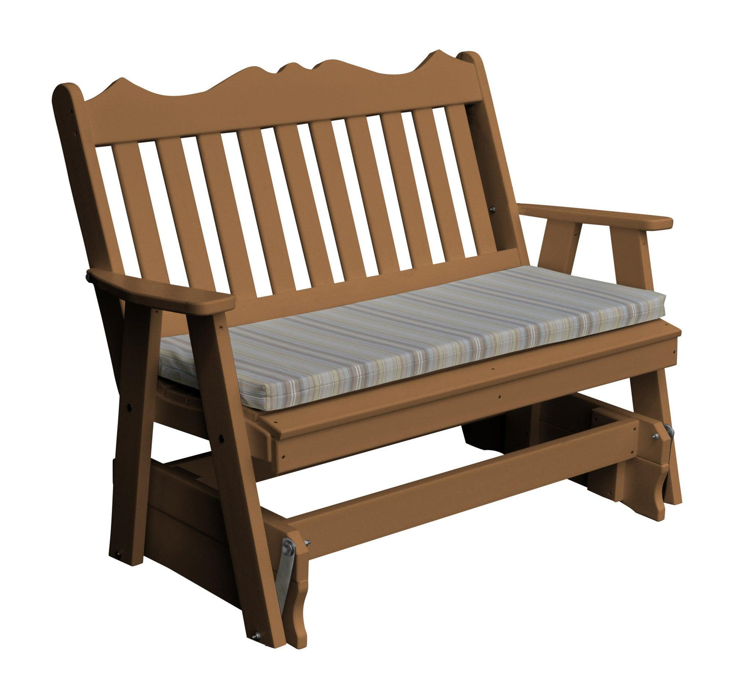 Bryton Park Poly Furniture Royal English Recycled Plastic 4ft Glider Chair - LEAD TIME TO SHIP 10 BUSINESS DAYS