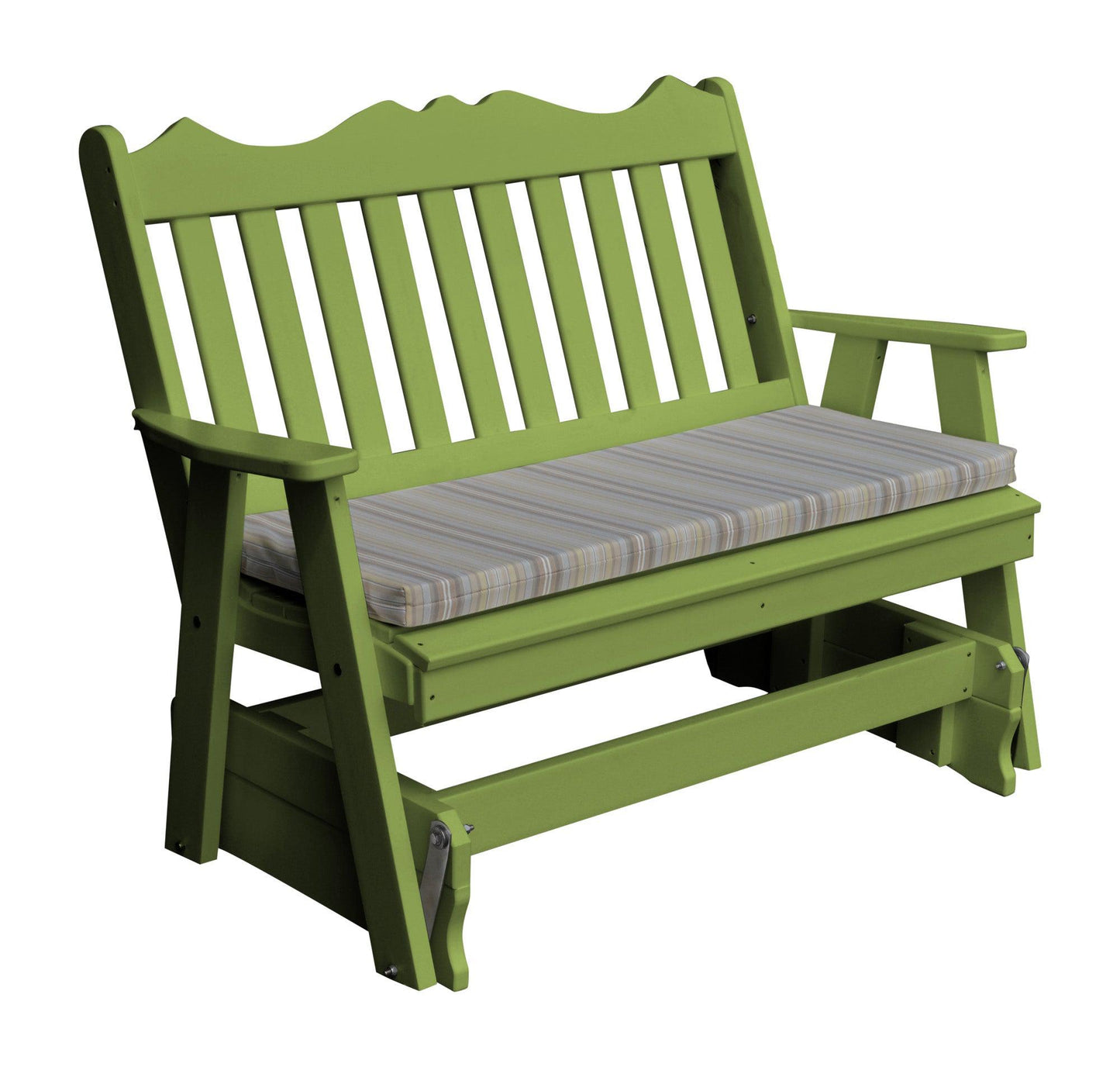 Bryton Park Poly Furniture Royal English Recycled Plastic 4ft Glider Chair - LEAD TIME TO SHIP 10 BUSINESS DAYS