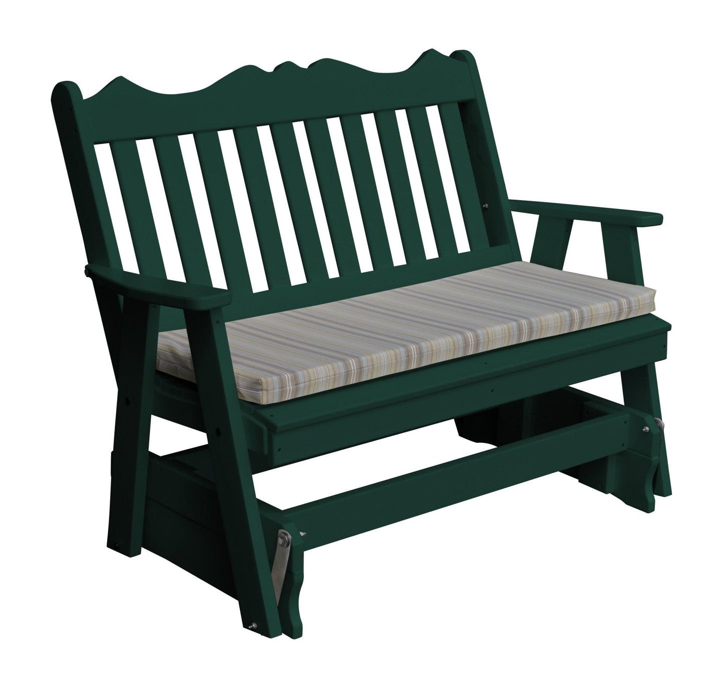 Bryton Park Poly Furniture Royal English Recycled Plastic 4ft Glider Chair - LEAD TIME TO SHIP 10 BUSINESS DAYS