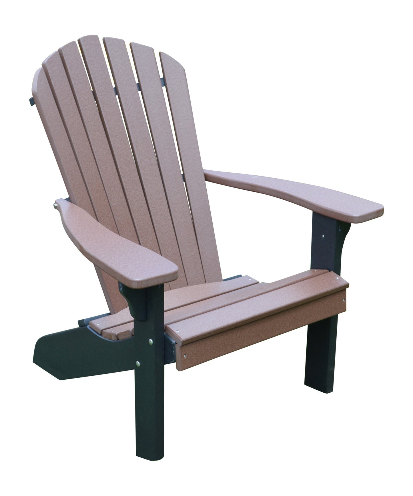 A&L Furniture Co. Amish Made Poly Fanback Adirondack Chair w/Black Frame - LEAD TIME TO SHIP 10 BUSINESS DAYS