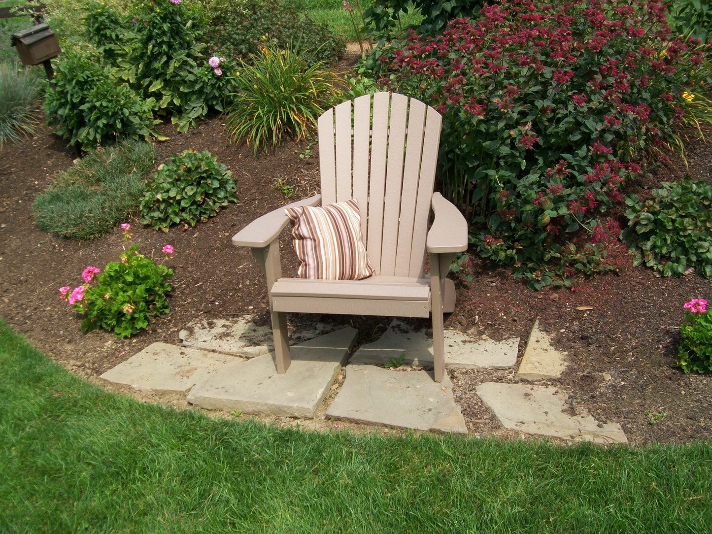 A&L Furniture Co. Amish Made Recycled Plastic Fanback Adirondack Chair - LEAD TIME TO SHIP 10 BUSINESS DAYS