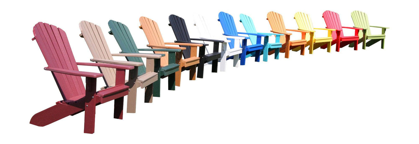 Bryton Park Poly Furniture Amish Made Recycled Plastic Fanback Adirondack Chair - LEAD TIME TO SHIP 10 BUSINESS DAYS