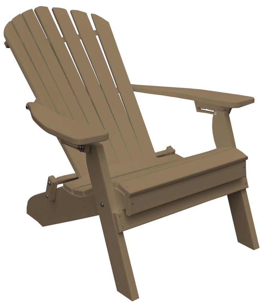 A&L Furniture Recycled Plastic Folding And Reclining Fanback Adirondack Chair - LEAD TIME TO SHIP 10 BUSINESS DAYS