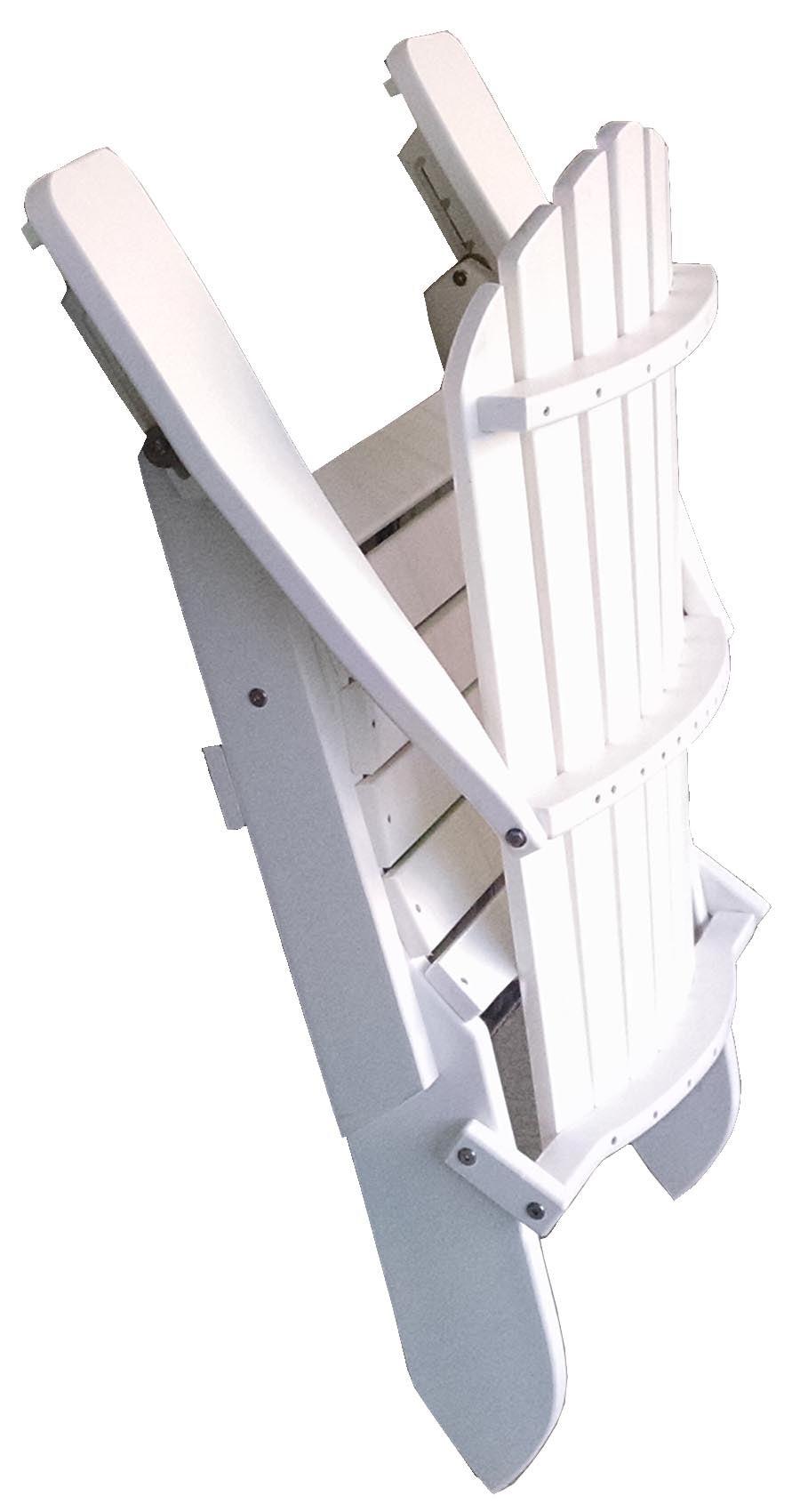 Bryton Park Poly Furniture Recycled Plastic Folding And Reclining Fanback Adirondack Chair - LEAD TIME TO SHIP 10 BUSINESS DAYS