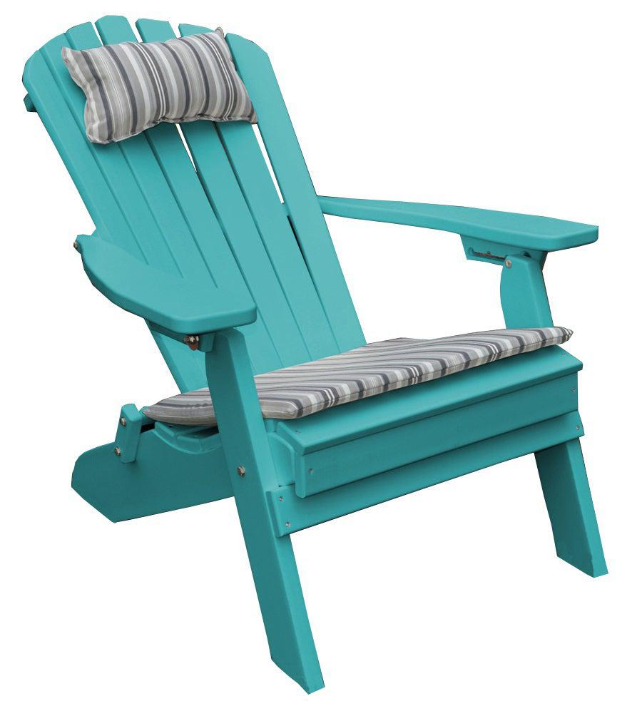 Bryton Park Poly Furniture Recycled Plastic Folding And Reclining Fanback Adirondack Chair - LEAD TIME TO SHIP 10 BUSINESS DAYS