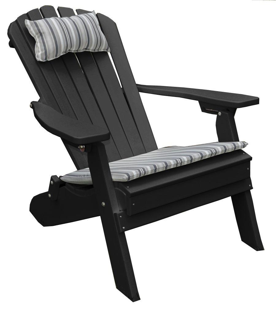 Bryton Park Poly Furniture Recycled Plastic Folding And Reclining Fanback Adirondack Chair - LEAD TIME TO SHIP 10 BUSINESS DAYS