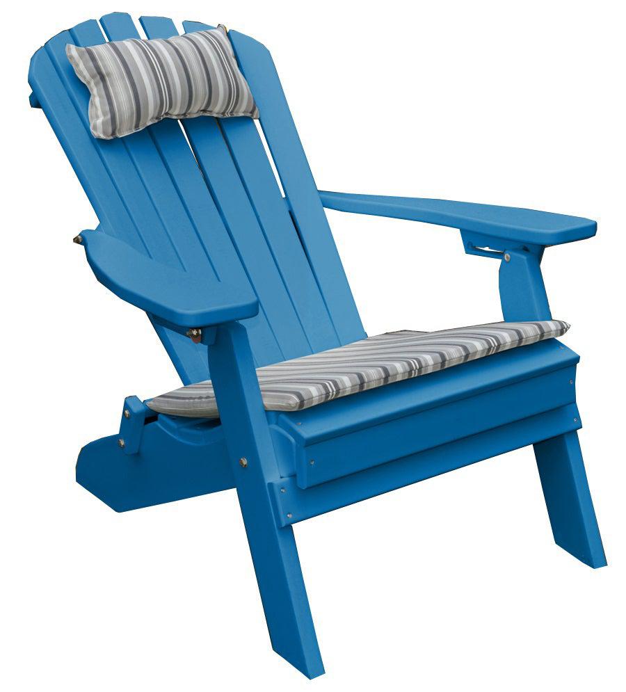 Bryton Park Poly Furniture Recycled Plastic Folding And Reclining Fanback Adirondack Chair - LEAD TIME TO SHIP 10 BUSINESS DAYS
