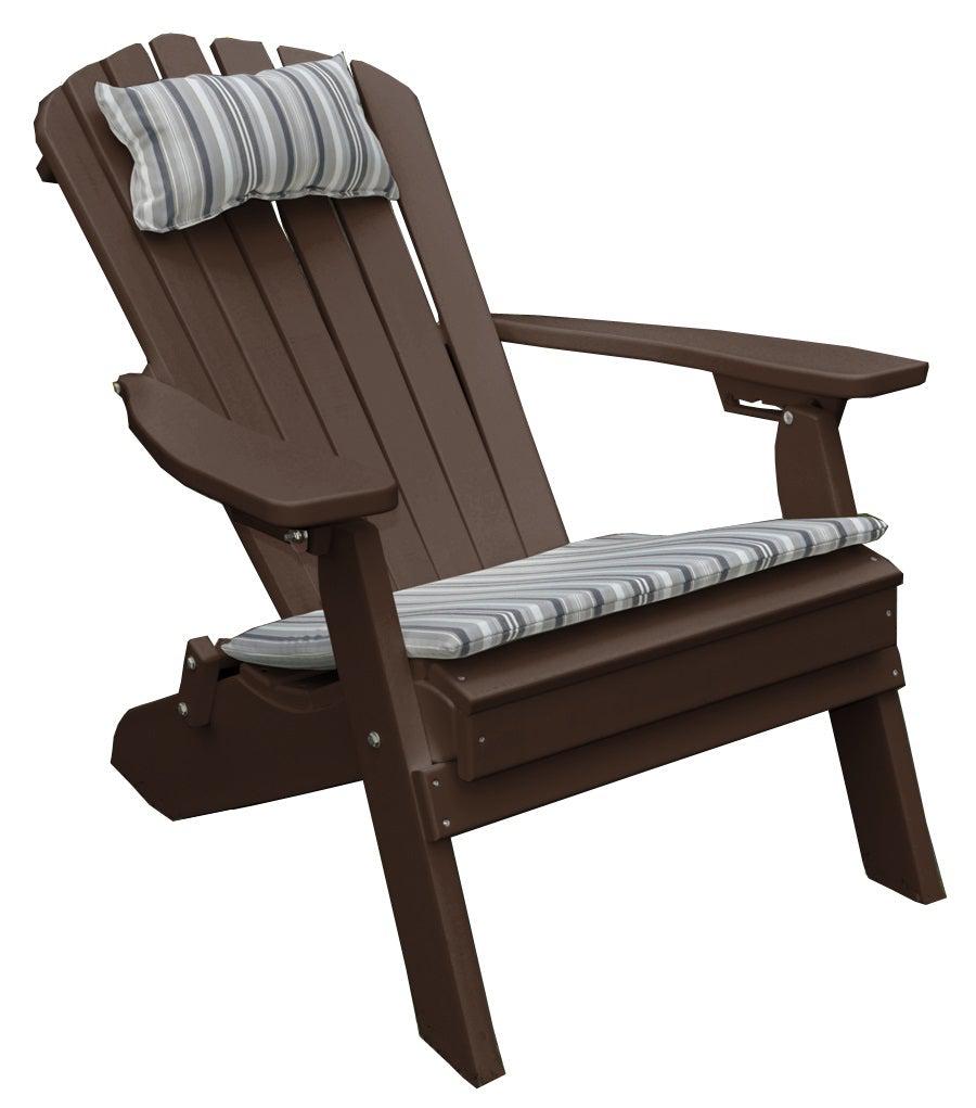 A&L Furniture Recycled Plastic Folding And Reclining Fanback Adirondack Chair - LEAD TIME TO SHIP 10 BUSINESS DAYS