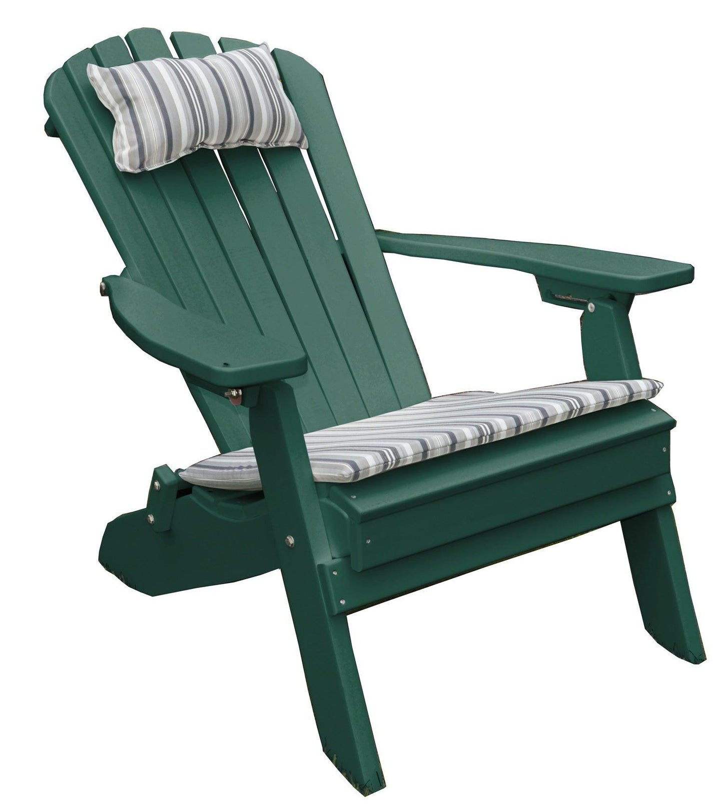 Bryton Park Poly Furniture Recycled Plastic Folding And Reclining Fanback Adirondack Chair - LEAD TIME TO SHIP 10 BUSINESS DAYS