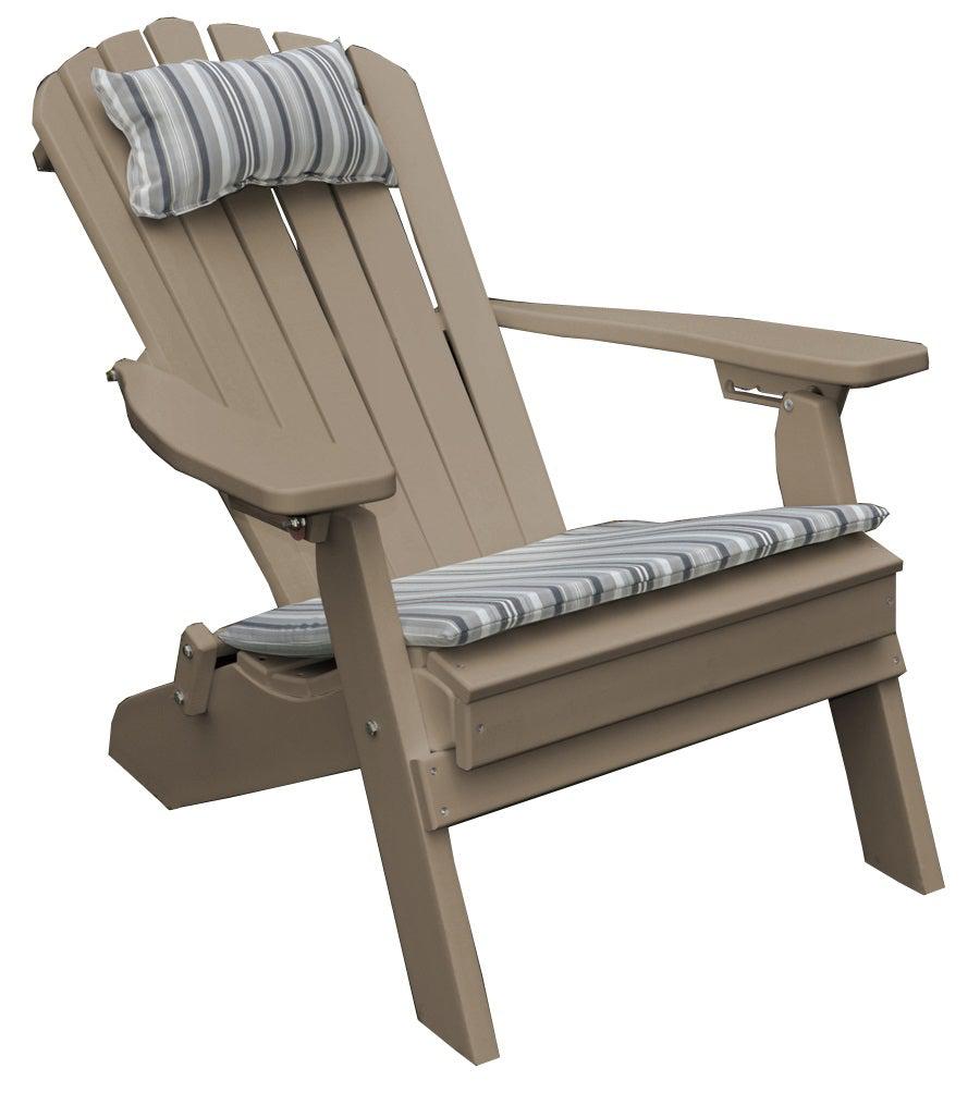 A&L Furniture Recycled Plastic Folding And Reclining Fanback Adirondack Chair - LEAD TIME TO SHIP 10 BUSINESS DAYS