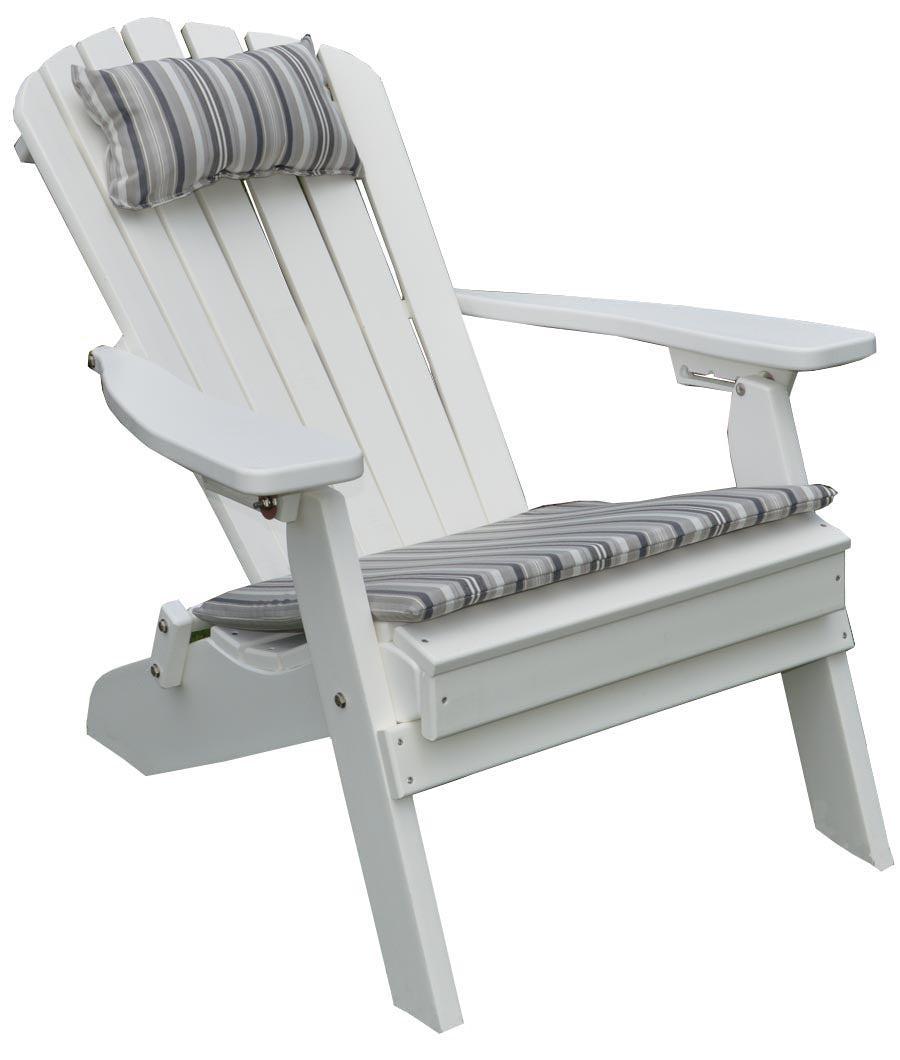 Bryton Park Poly Furniture Recycled Plastic Folding And Reclining Fanback Adirondack Chair - LEAD TIME TO SHIP 10 BUSINESS DAYS