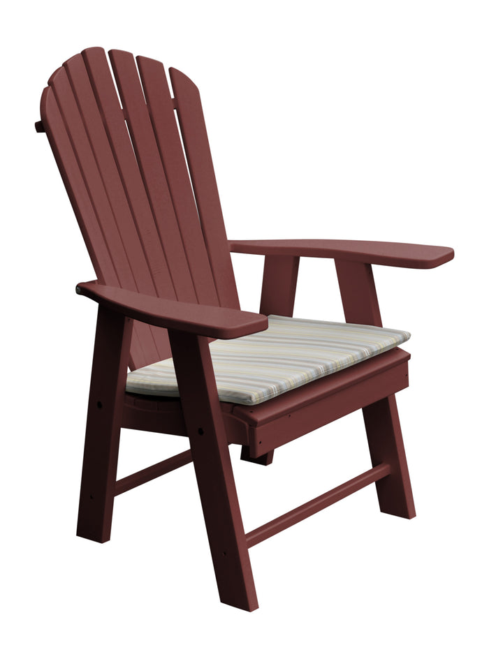 a&l recycled plastic upright adirondack chair lemon yellow with seat cushion