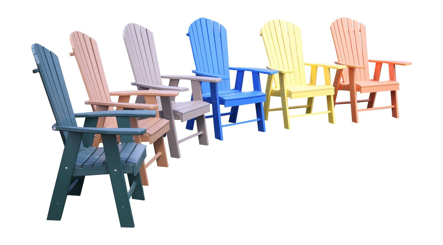 a&l recycled plastic upright adirondack chair assorted colors