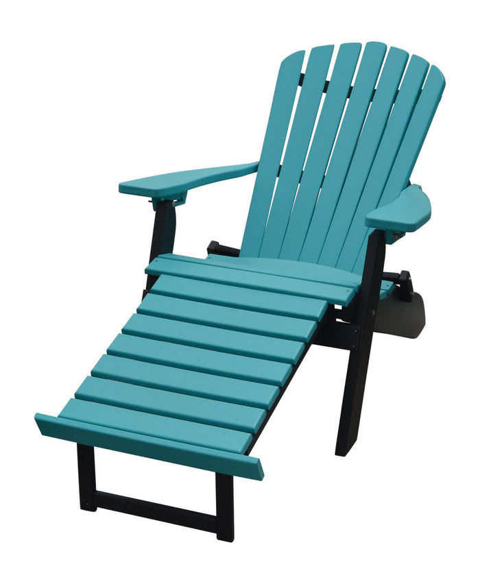 poly folding reclining adirondack chair pullout ottoman aruba ble on black