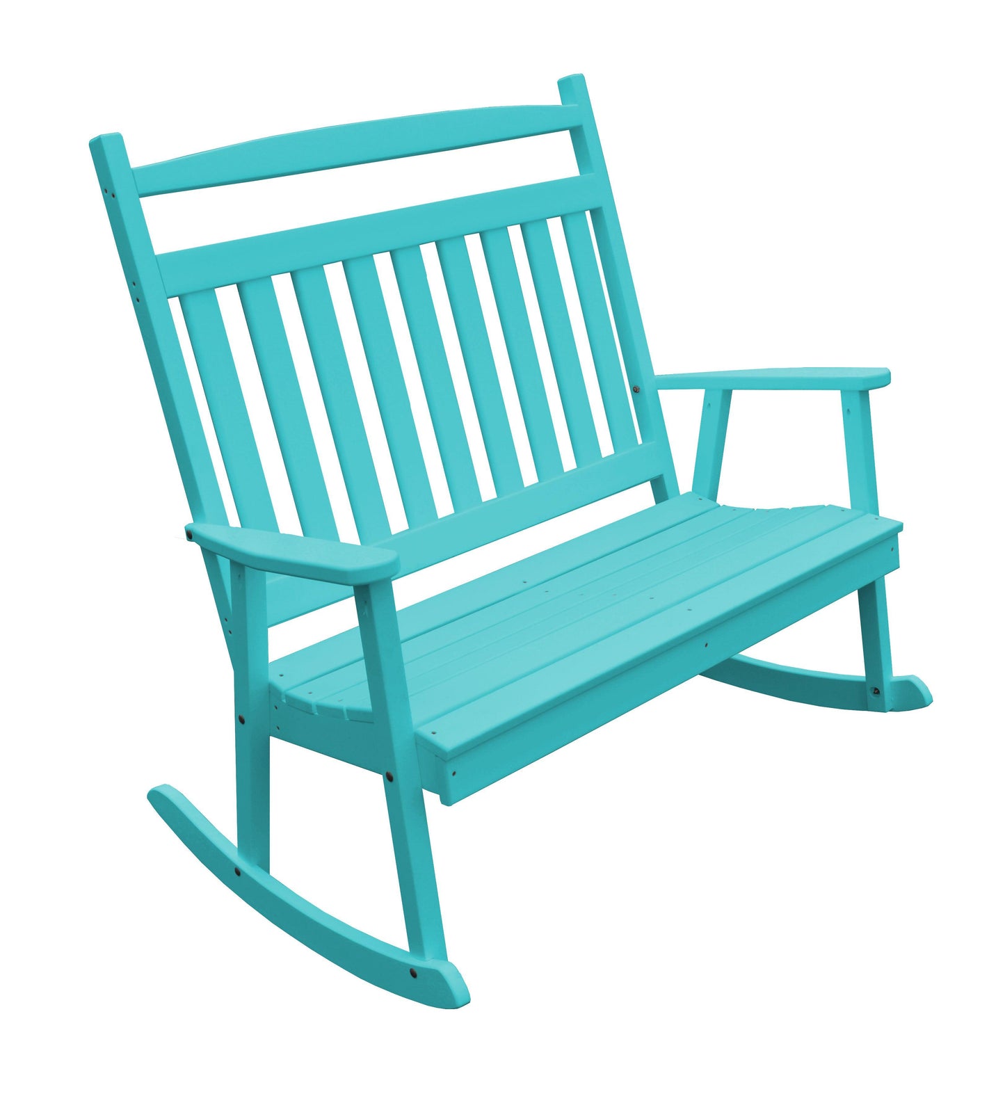 Bryton Park Poly Furniture Recycled Plastic Classic Double Rocking Chair - LEAD TIME TO SHIP 10 BUSINESS DAYS