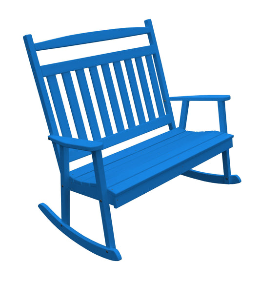 A&L Furniture Company Recycled Plastic Classic Double Rocking Chair - LEAD TIME TO SHIP 10 BUSINESS DAYS