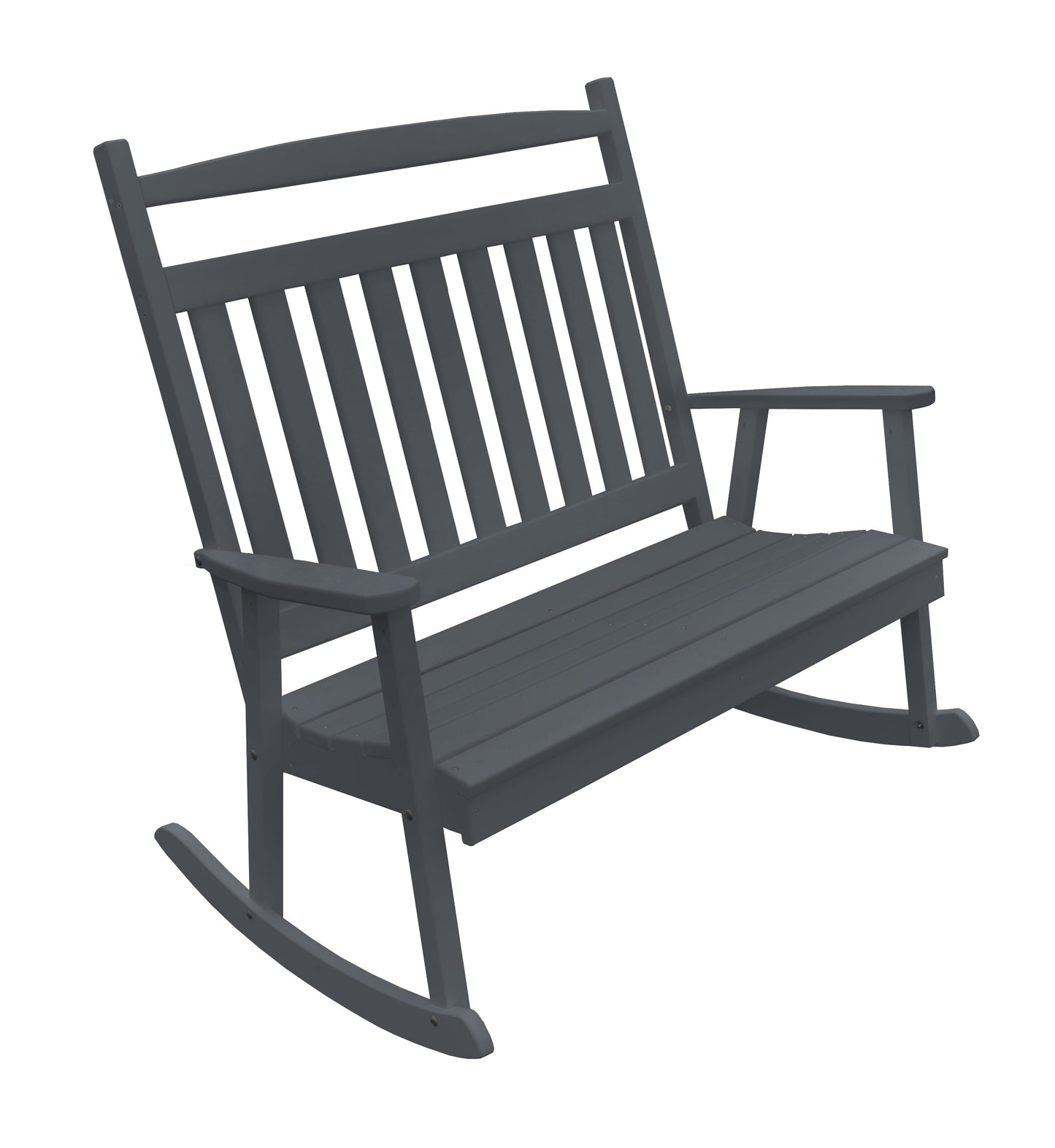 Bryton Park Poly Furniture Recycled Plastic Classic Double Rocking Chair - LEAD TIME TO SHIP 10 BUSINESS DAYS