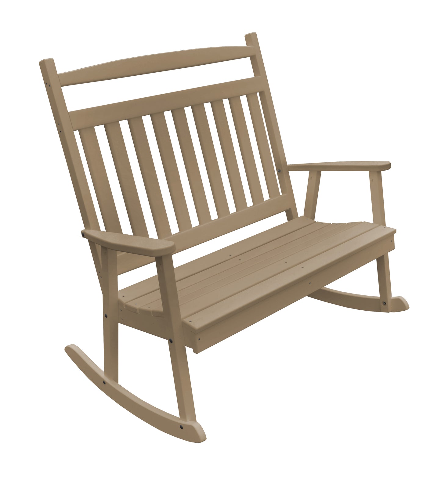 A&L Furniture Company Recycled Plastic Classic Double Rocking Chair - LEAD TIME TO SHIP 10 BUSINESS DAYS