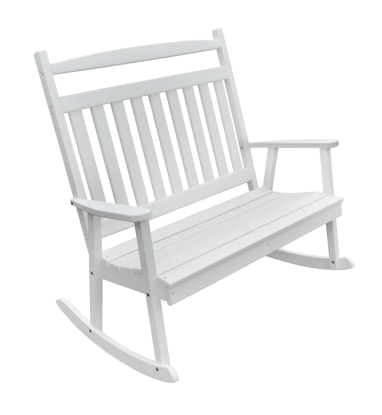 Bryton Park Poly Furniture Recycled Plastic Classic Double Rocking Chair - LEAD TIME TO SHIP 10 BUSINESS DAYS