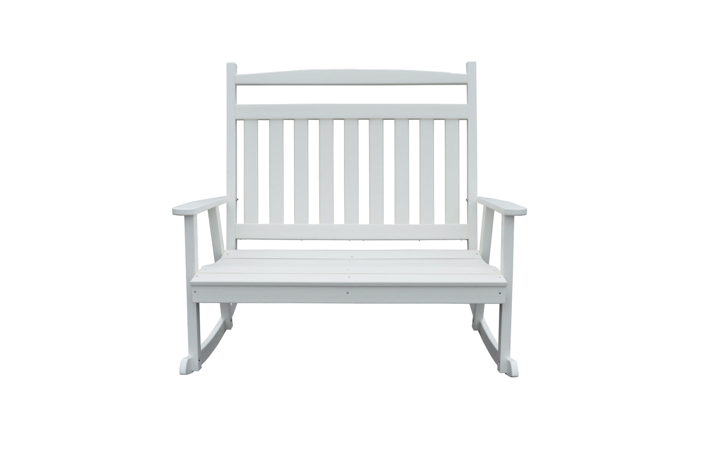 Bryton Park Poly Furniture Recycled Plastic Classic Double Rocking Chair - LEAD TIME TO SHIP 10 BUSINESS DAYS