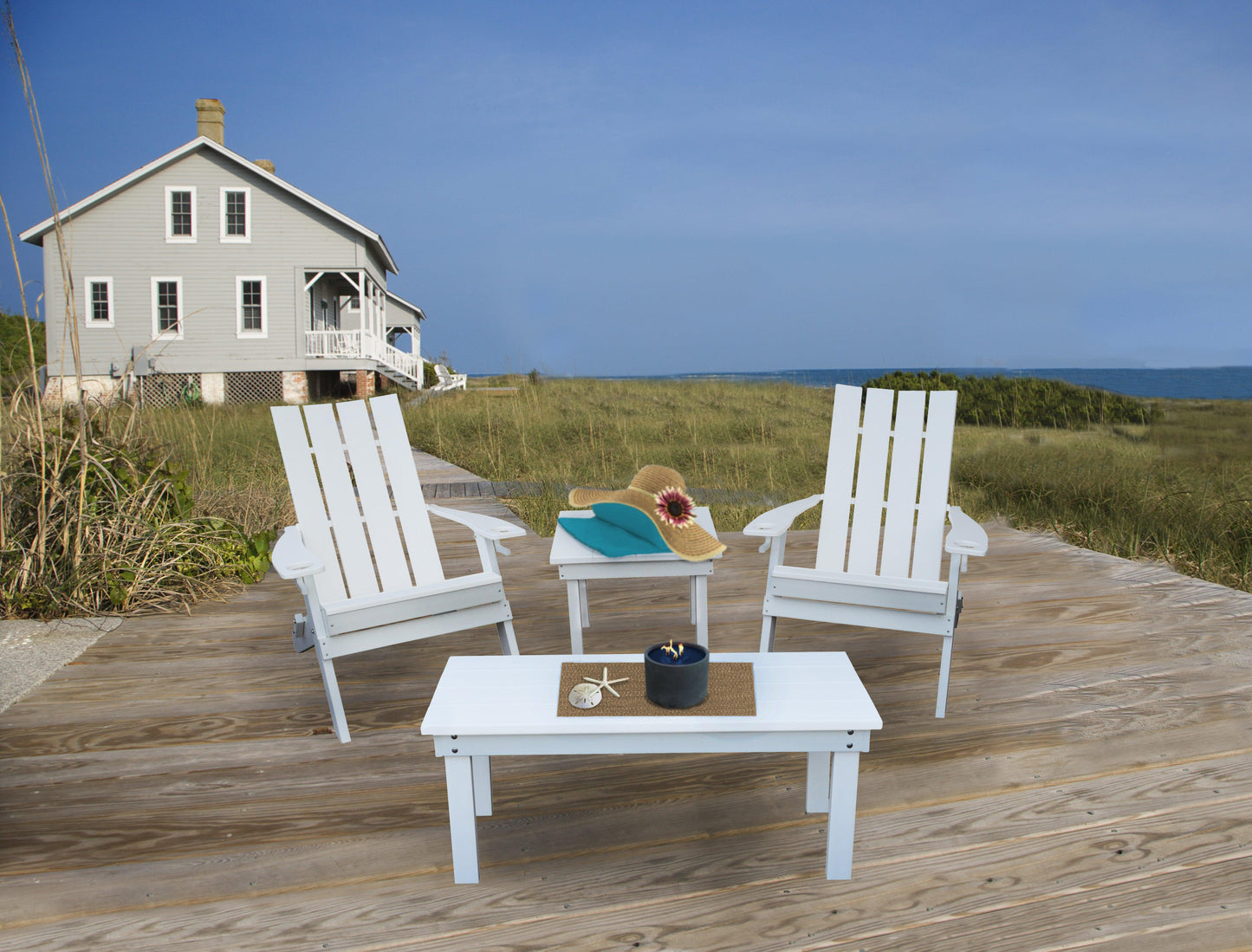 Bryton Park Poly Furniture  Amish Made Poly Hampton Folding Adirondack Chair w/2 cupholders - LEAD TIME TO SHIP 10 BUSINESS DAYS