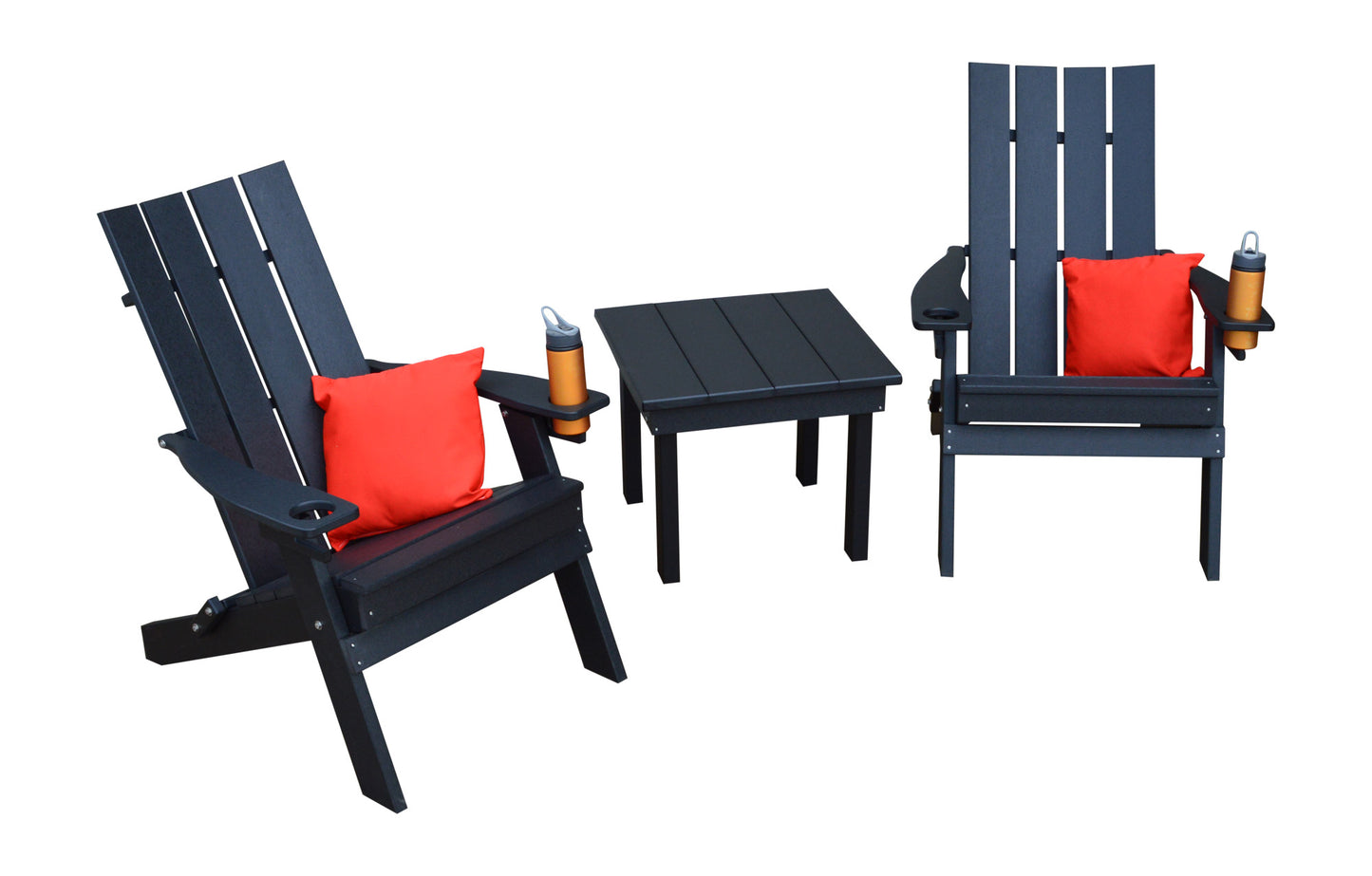 A&L Furniture Co. Amish Made Poly Hampton Folding Adirondack Chair w/2 cupholders - LEAD TIME TO SHIP 10 BUSINESS DAYS