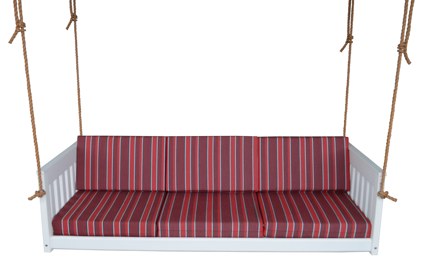 Bryton Park Poly Furniture Recycled Plastic 75" Deep Seating Mission Sofa Swing w Rope - LEAD TIME TO SHIP 10 BUSINESS DAYS