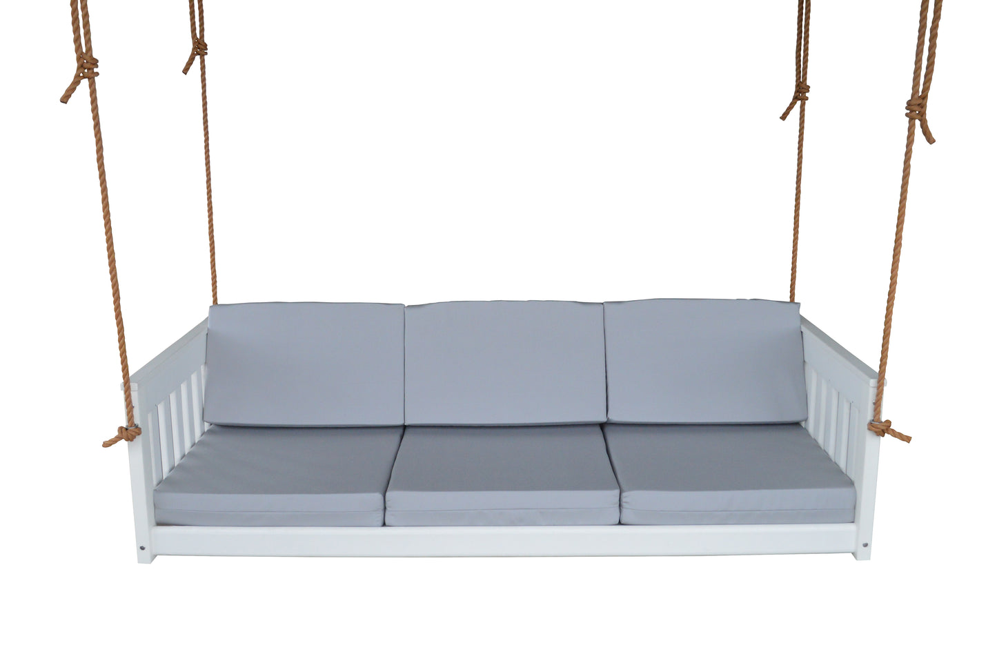 Bryton Park Poly Furniture Recycled Plastic 75" Deep Seating Mission Sofa Swing w Rope - LEAD TIME TO SHIP 10 BUSINESS DAYS