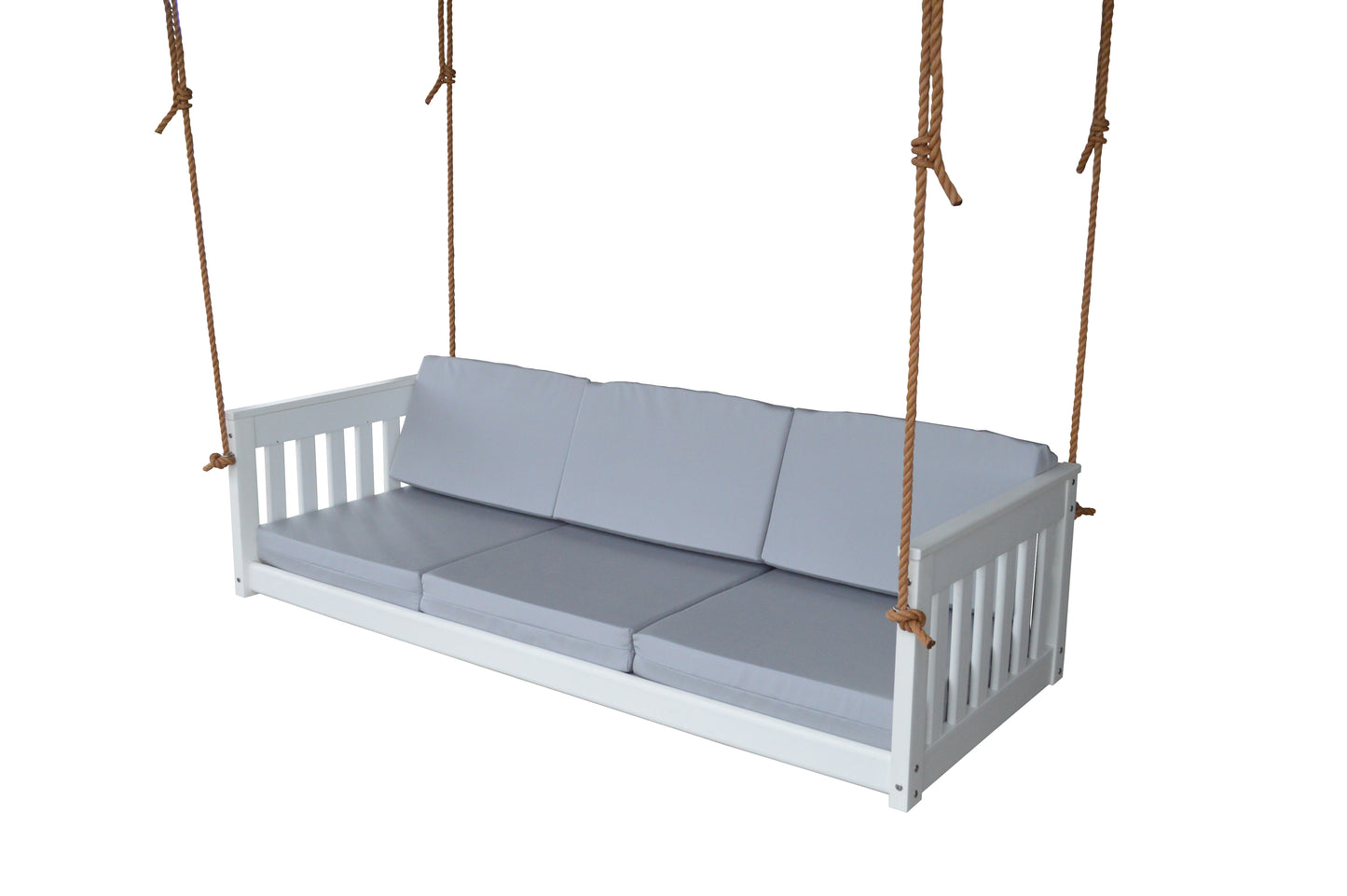 Bryton Park Poly Furniture Recycled Plastic 75" Deep Seating Mission Sofa Swing w Rope - LEAD TIME TO SHIP 10 BUSINESS DAYS