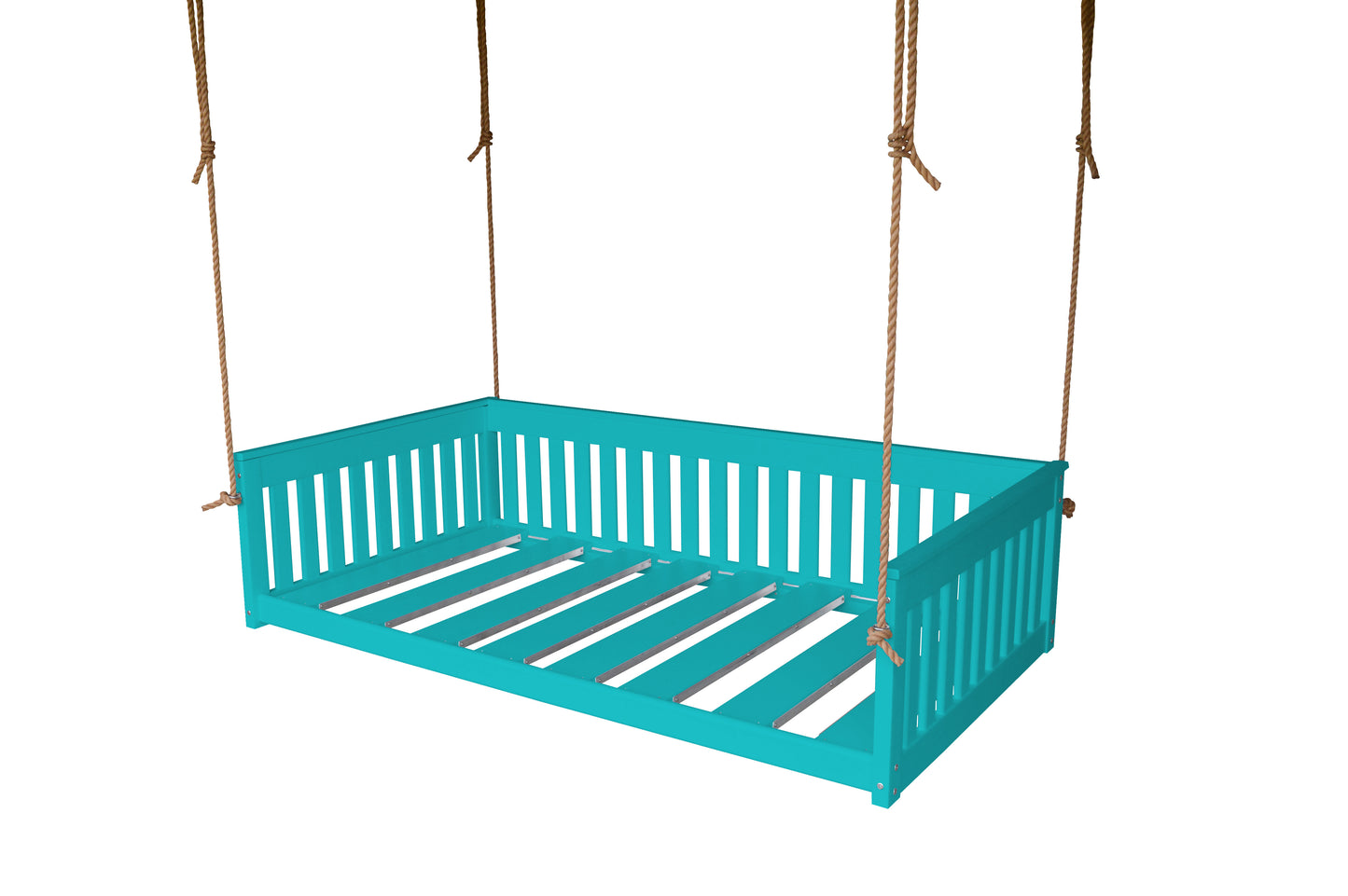 Bryton Park Poly Furniture Amish Made Recycled Plastic Twin Mission Hanging Daybed w Rope - LEAD TIME TO SHIP 10 BUSINESS DAYS