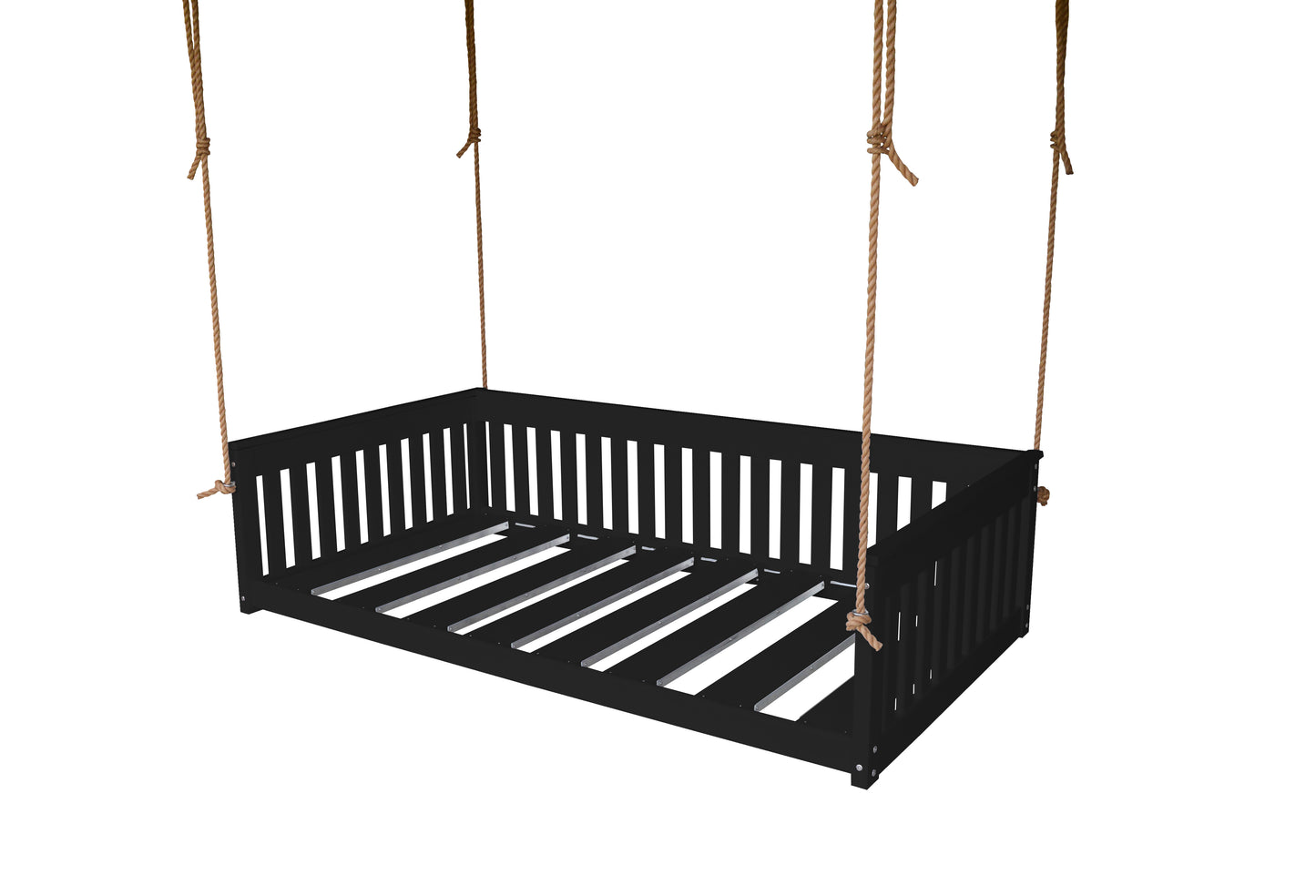 Bryton Park Poly Furniture Amish Made Recycled Plastic Twin Mission Hanging Daybed w Rope - LEAD TIME TO SHIP 10 BUSINESS DAYS