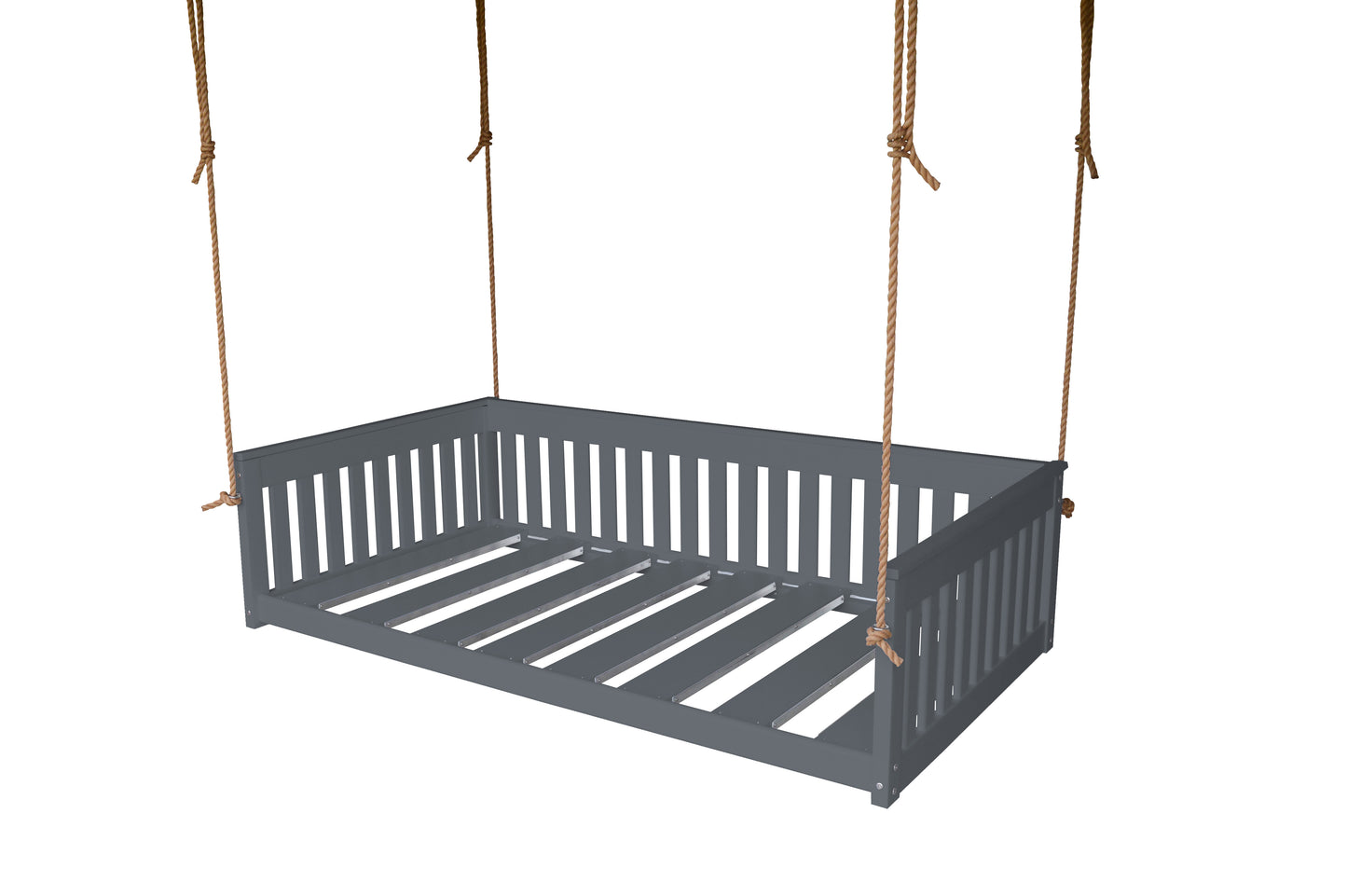 Bryton Park Poly Furniture Amish Made Recycled Plastic Twin Mission Hanging Daybed w Rope - LEAD TIME TO SHIP 10 BUSINESS DAYS
