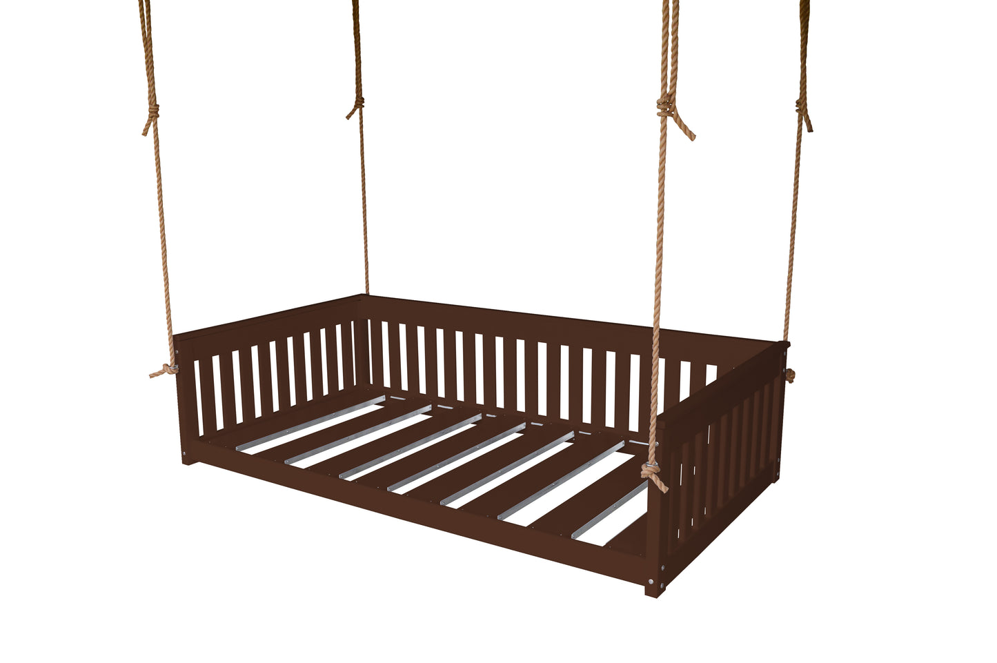 Bryton Park Poly Furniture Amish Made Recycled Plastic Twin Mission Hanging Daybed w Rope - LEAD TIME TO SHIP 10 BUSINESS DAYS