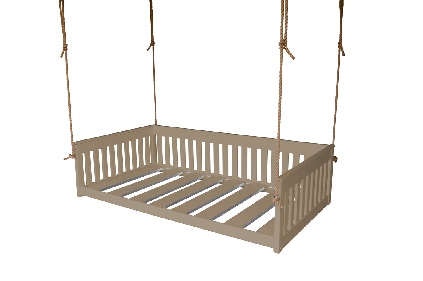 Bryton Park Poly Furniture Amish Made Recycled Plastic Twin Mission Hanging Daybed w Rope - LEAD TIME TO SHIP 10 BUSINESS DAYS
